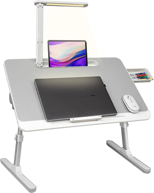 Lap Desk With LED Light And Drawer