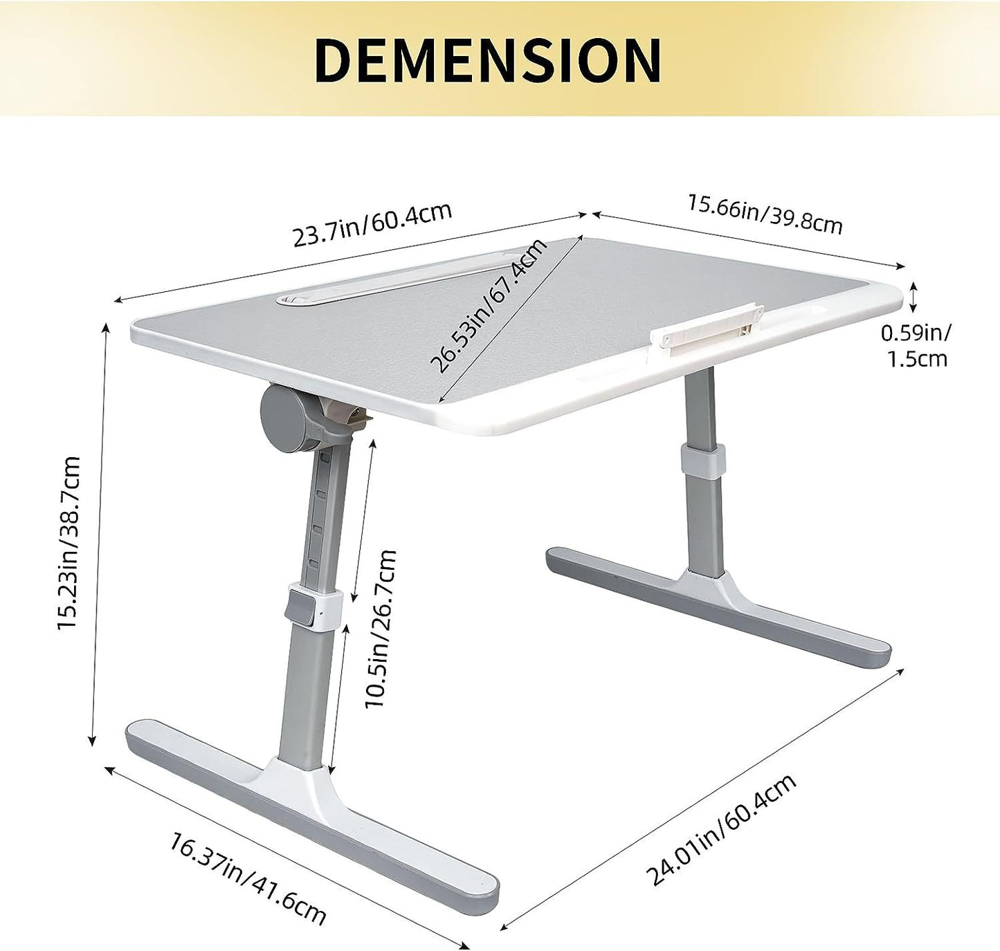 Lap Desk With LED Light And Drawer