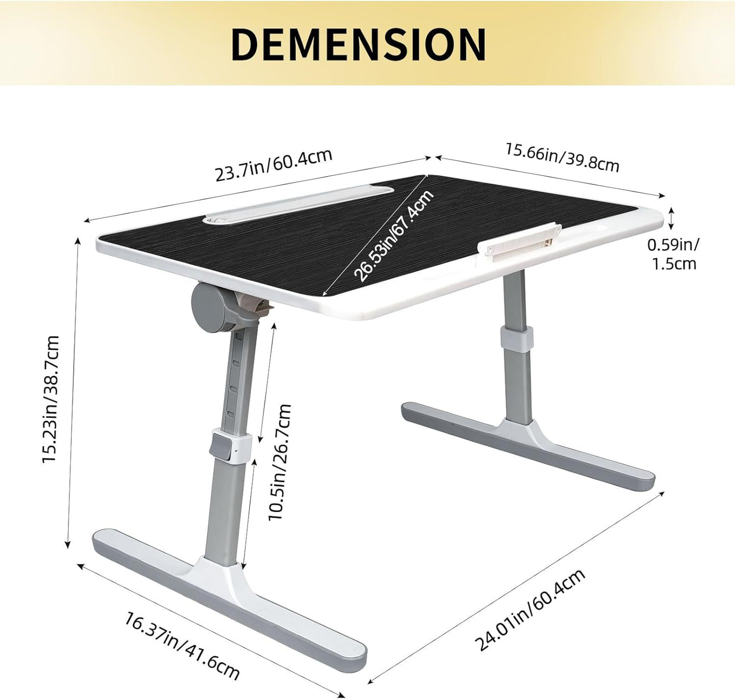 Lap Desk With LED Light And Drawer